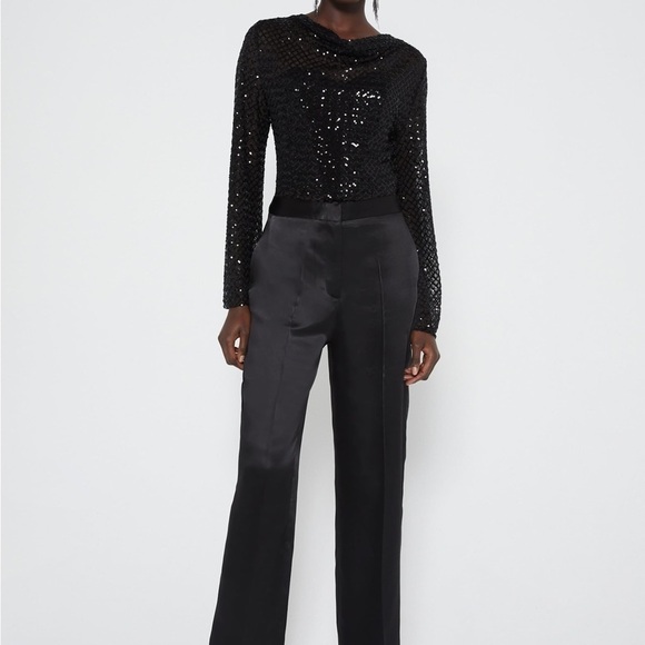 NWT ZARA NET-STYLE SEQUIN TOP - Picture 5 of 8